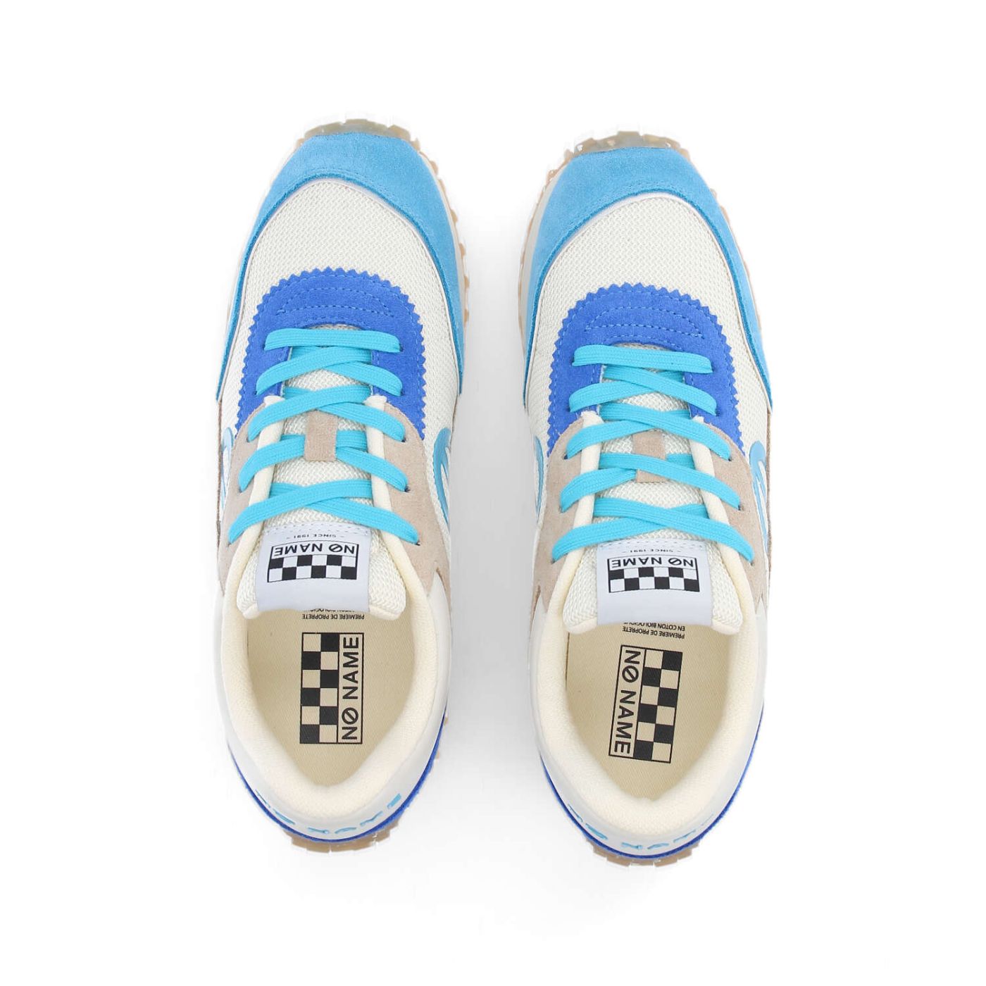 PUNKY JOGGER W - KNIT/SUEDE/SUED - OFF WHITE/BLUE